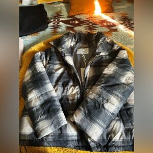 Puffer jacket, high neck zipper,